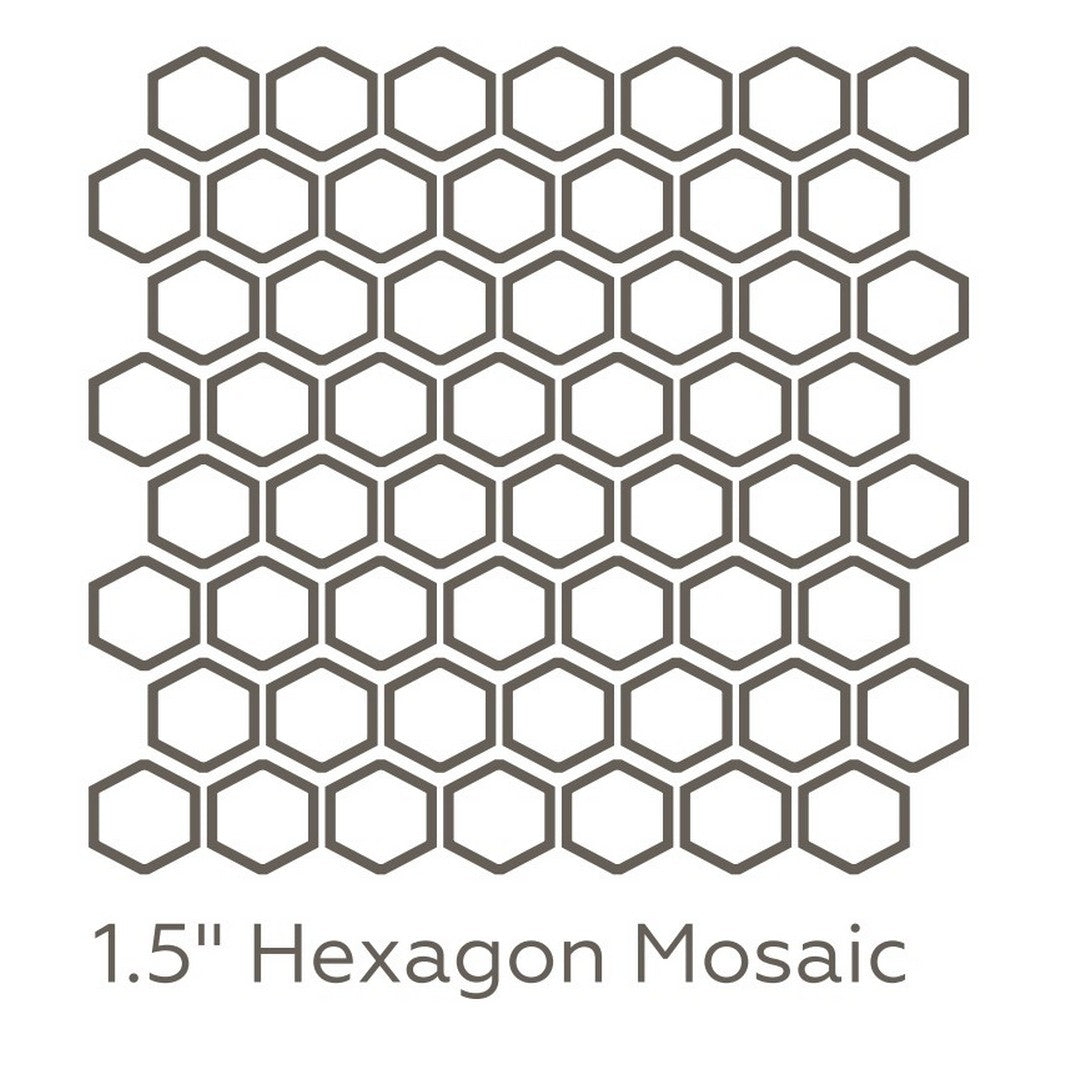 Colormatch 11" x 12" Matte Glazed Ceramic 1.5" Hexagon Wall Mosaic by Daltile