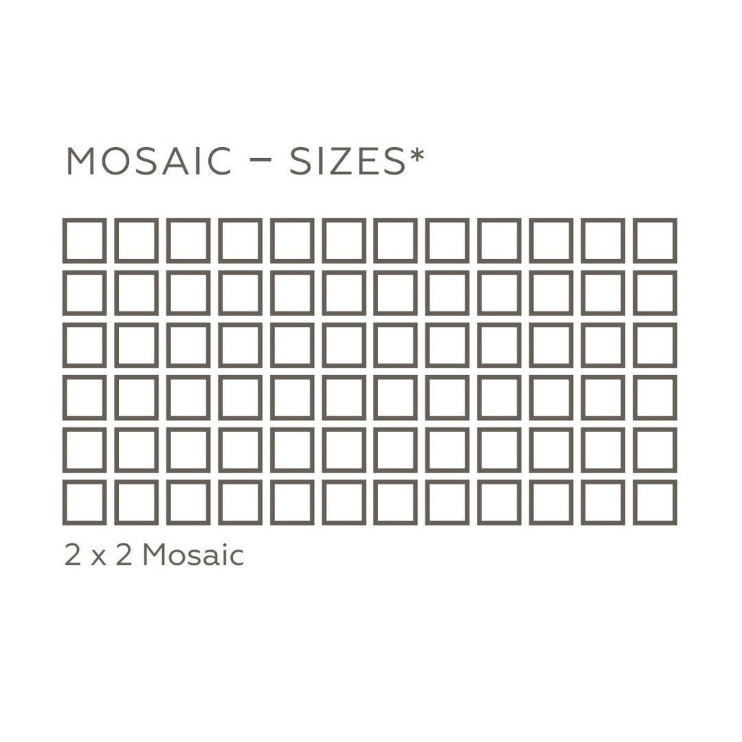 Colormatch 12" x 12" Glossy Glazed Ceramic 2" Straight Joint Mosaic by Daltile