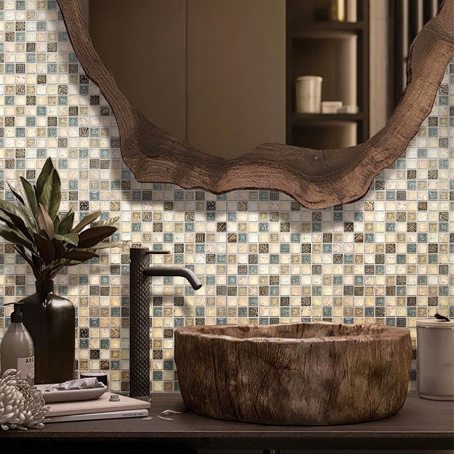 Inka 11.7" x 11.7" Resin & Stone & Ceramic 0.9" Mosaic by MiR Mosaic