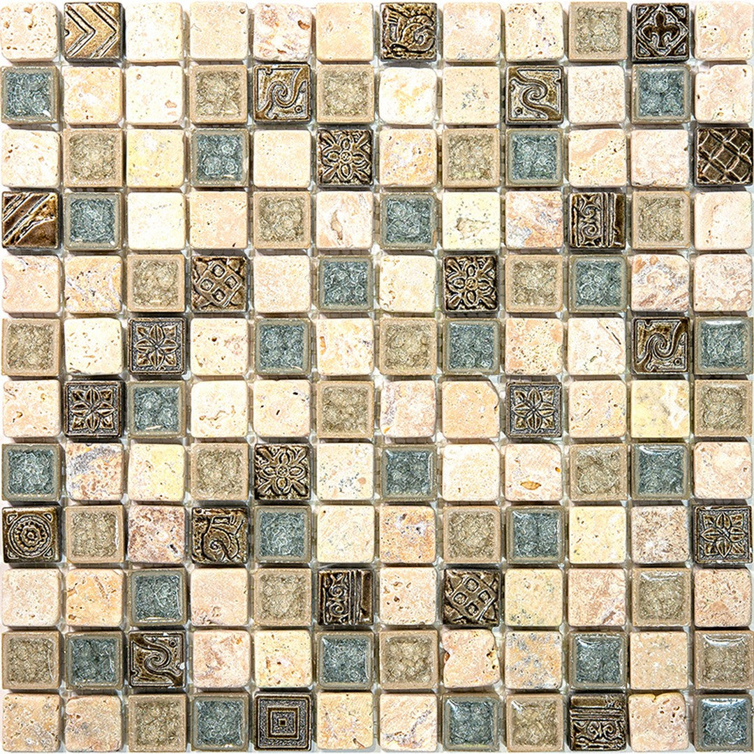 Inka 11.7" x 11.7" Resin & Stone & Ceramic 0.9" Mosaic by MiR Mosaic