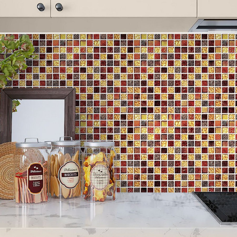 Inka 11.7" x 11.7" Glass & Resin & Stone 0.9" Mosaic by MiR Mosaic