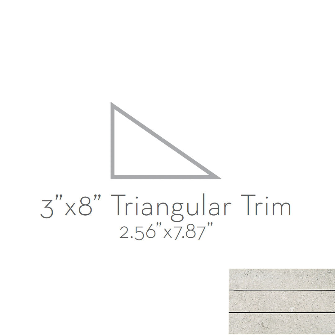 Radiant 3" x 8" Matte Porcelain Angle Trim by Emser