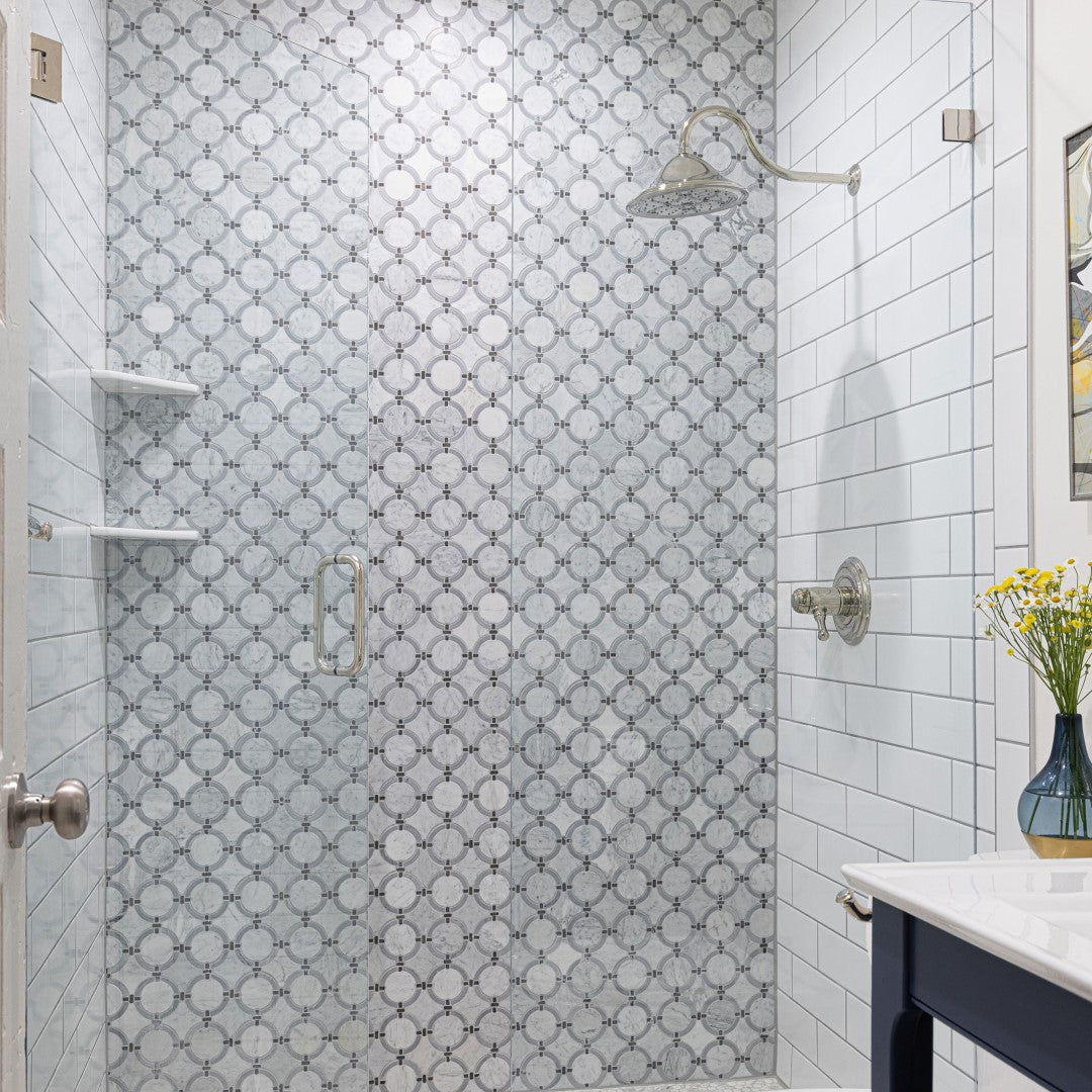 Raine 12.19" x 13.63" Linked Ring Mosaic by Daltile