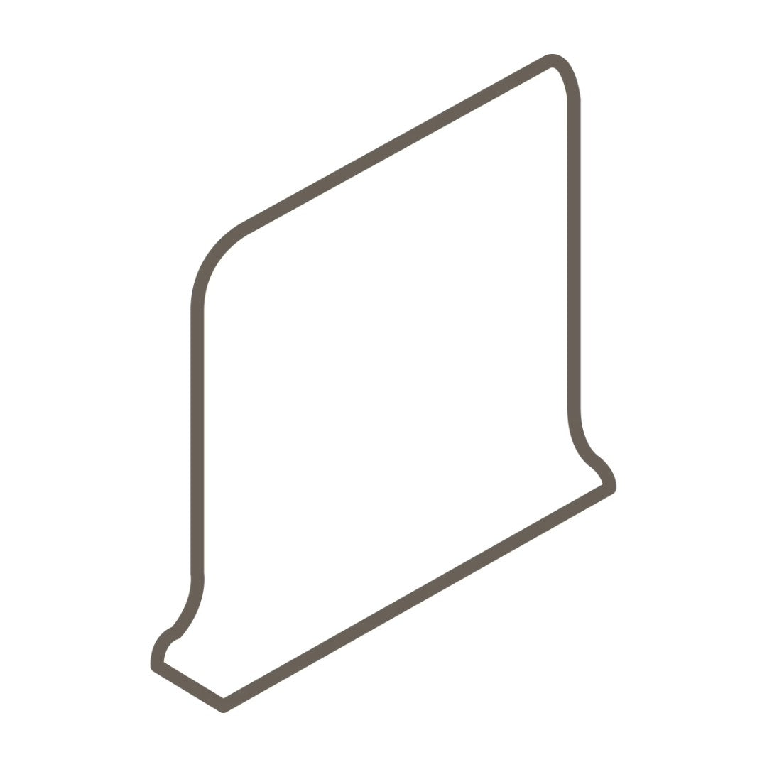 Color Wheel Classic 6" x 6" Glazed Ceramic Sanitary Right Cove Base Corner by Daltile