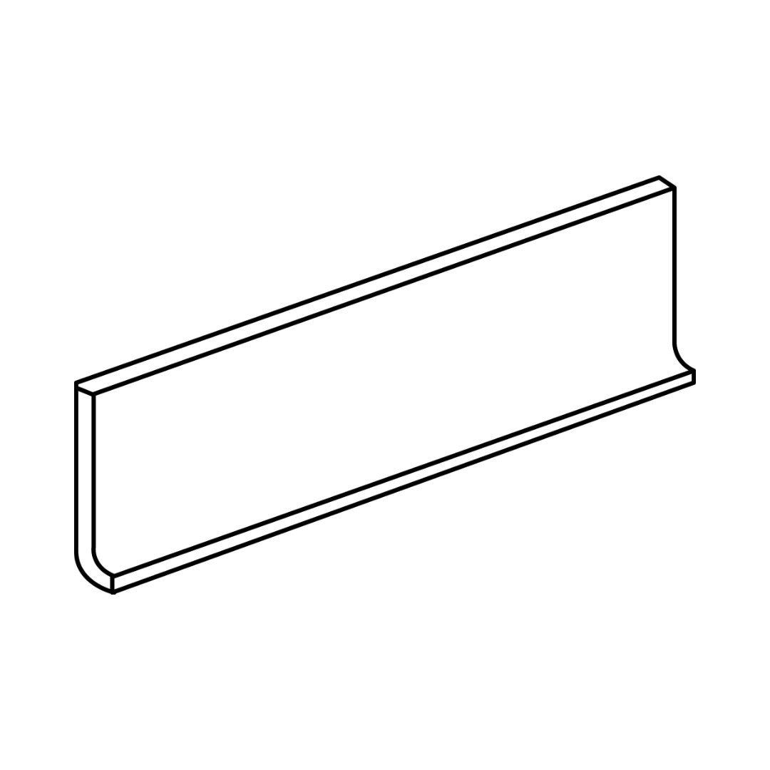 Color Wheel Linear 4" x 12" Glazed Ceramic Flat Top Cove Base by Daltile