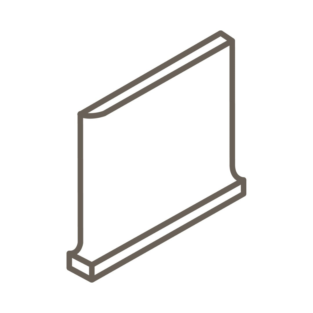 Colormatch SCR3361M 3" x 6" Glazed Ceramic Right Cove Base Corner by Daltile