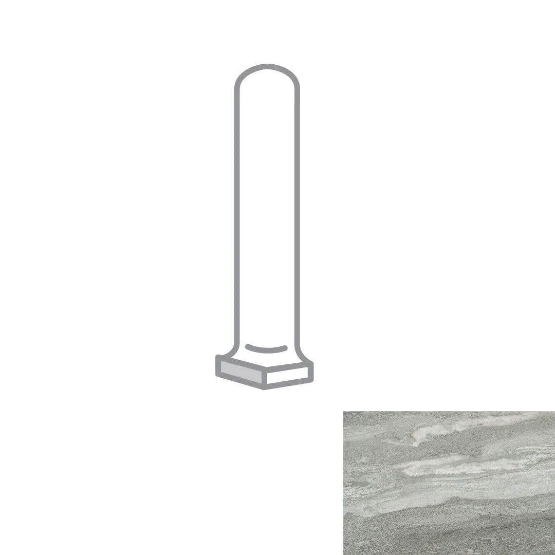 Mood 1" x 6" Porcelain Matte Cove Base Corner Out by Emser