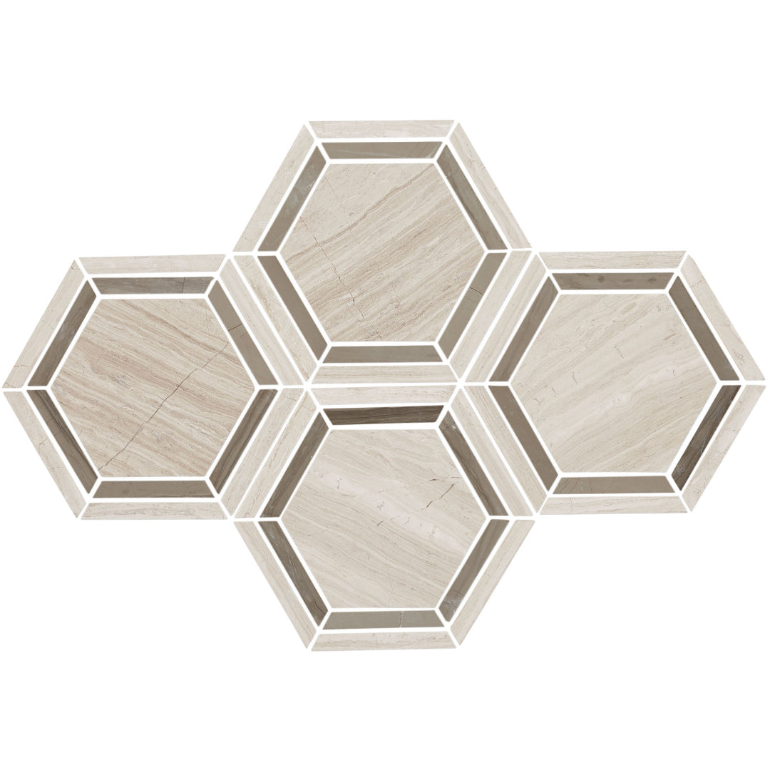 Limestone 10" x 12" (6" x 6") Hexagon Mosaic by Daltile