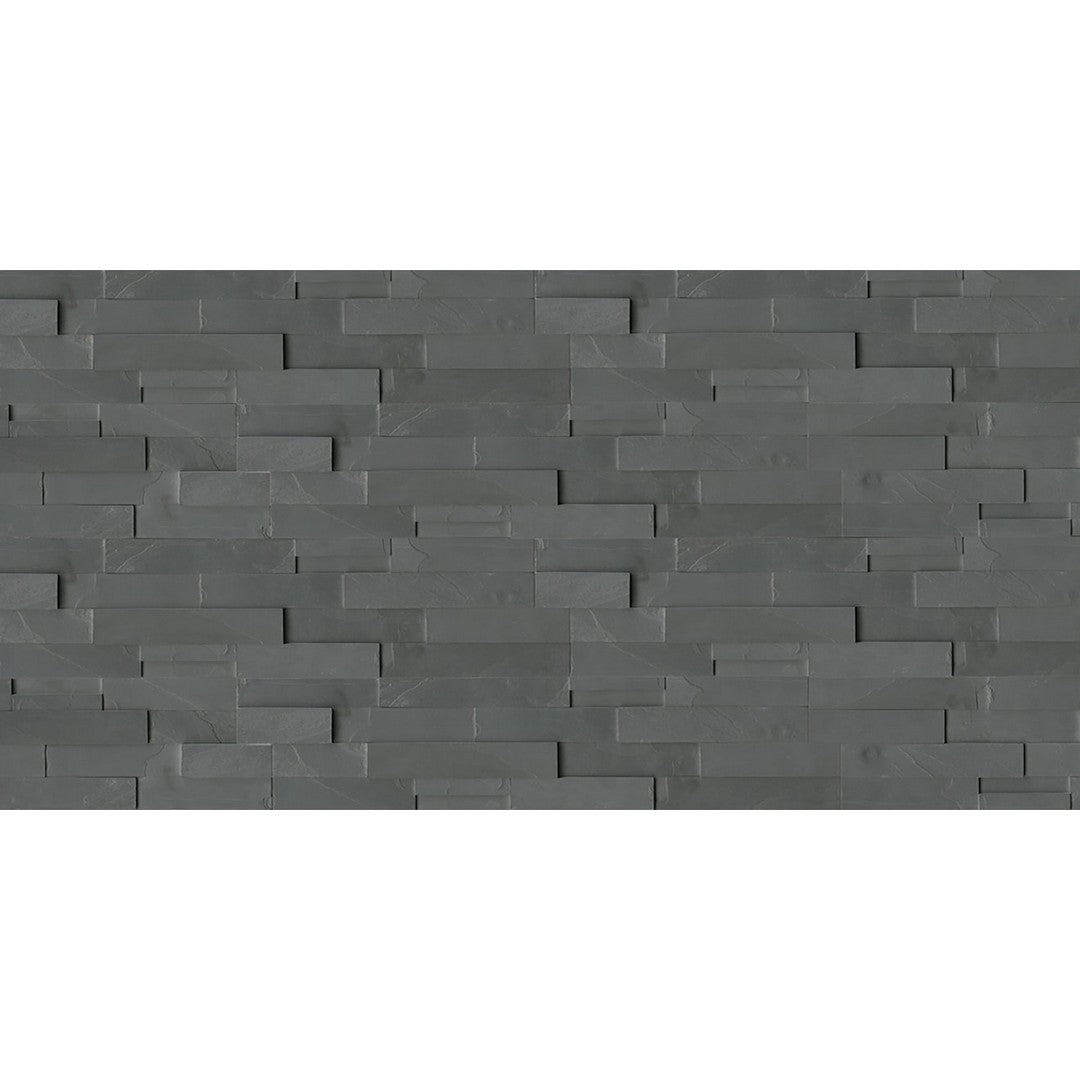 Slate Andhra Black 6" x 24" Natural Cleft Ledger by Bedrosians