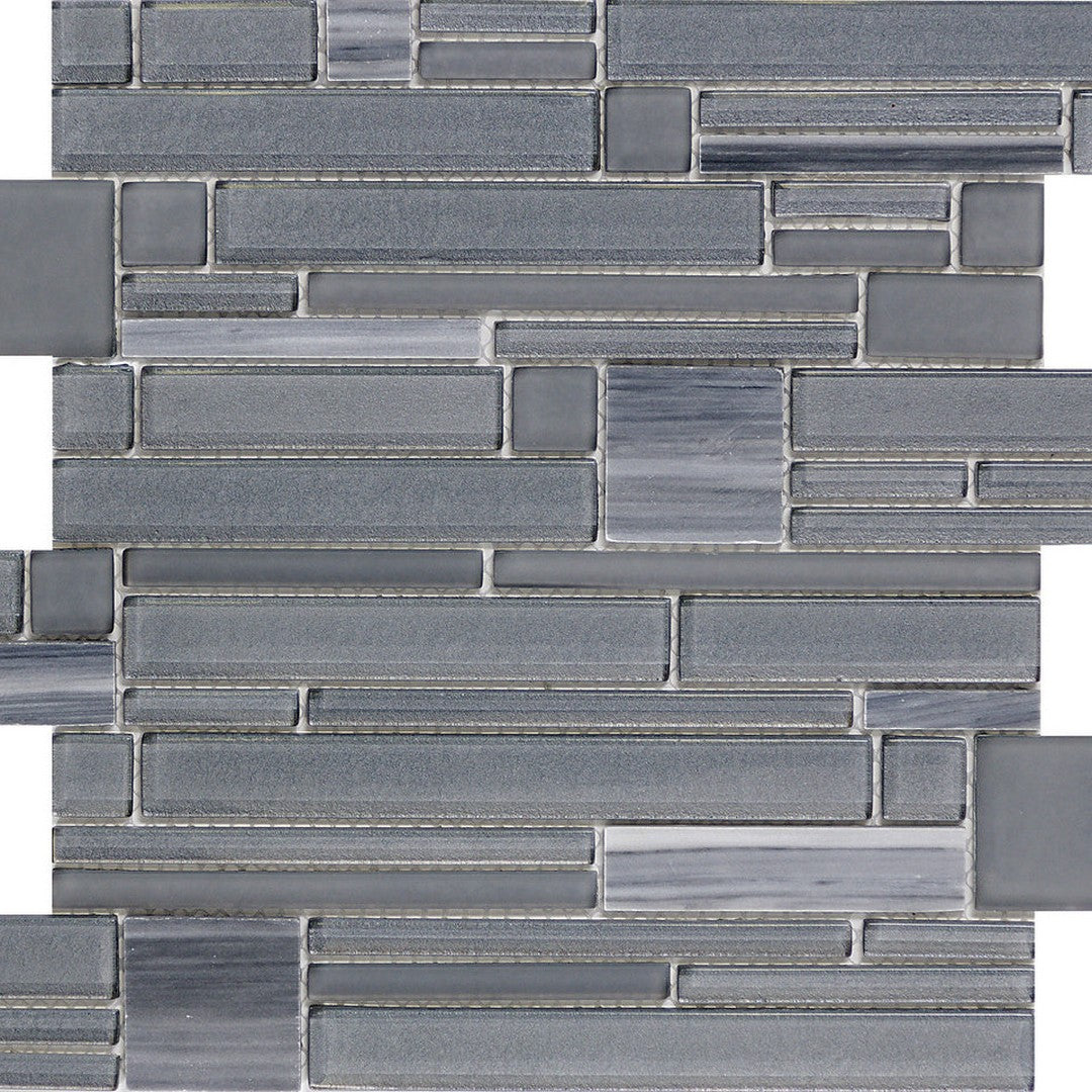 Entity 12" x 12" Gloss Stone and Glass Mosaic by Emser