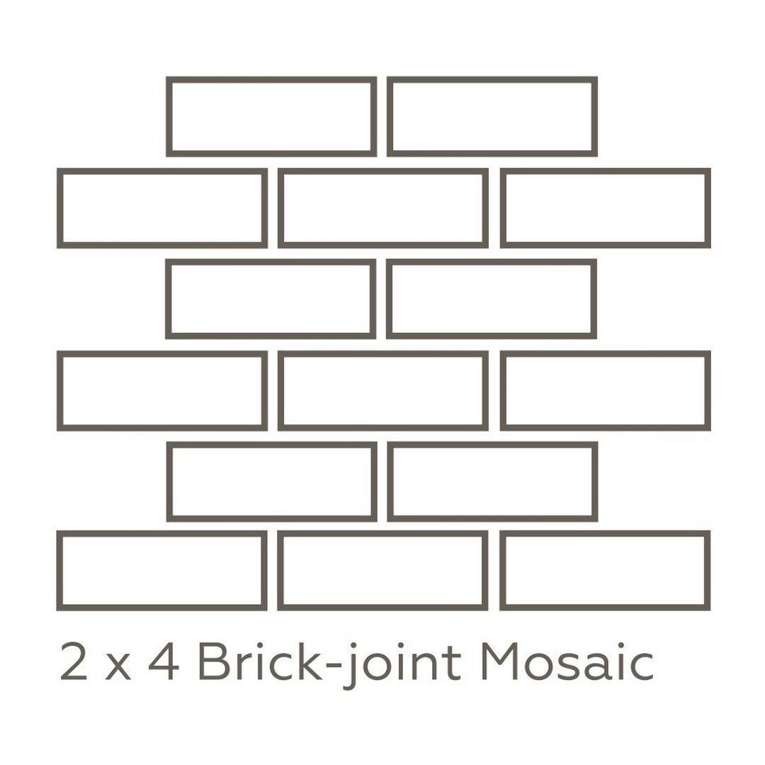 Colormatch 12" x 12" Glossy Glazed Ceramic 2x4" Brick Joint Mosaic by Daltile
