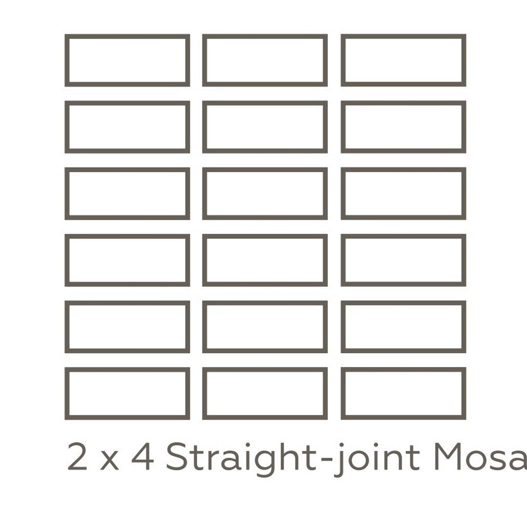 Colormatch 12" x 12" Glossy Glazed Ceramic 2x4" Straight Joint Mosaic by Daltile