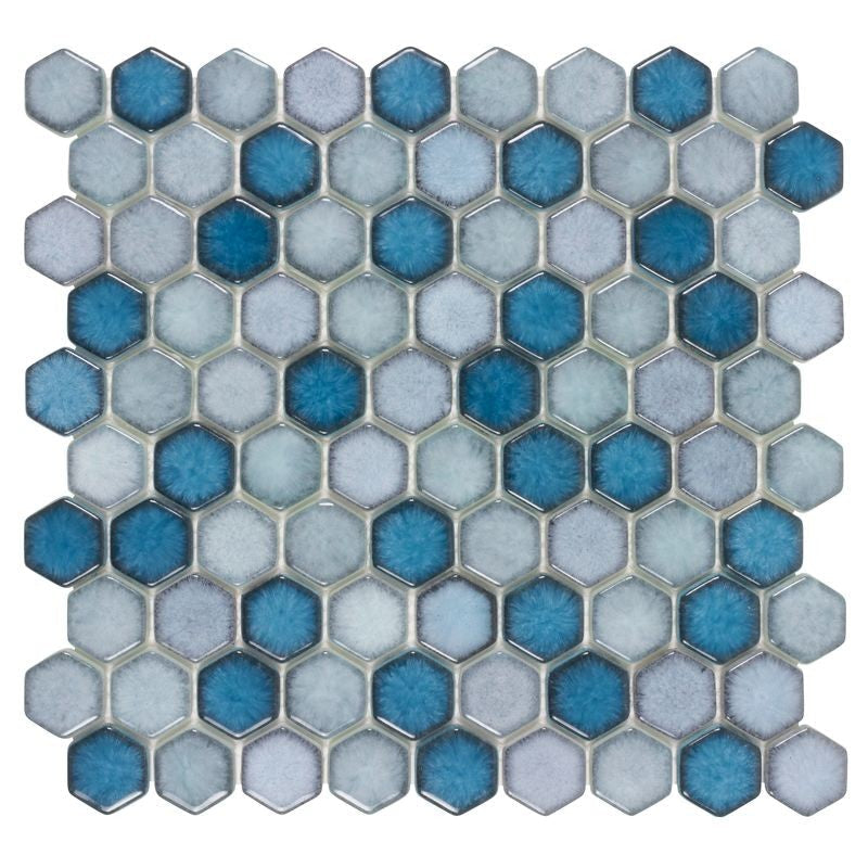 Watercolors 12" x 12" Hexagon Mosaic by Anthology