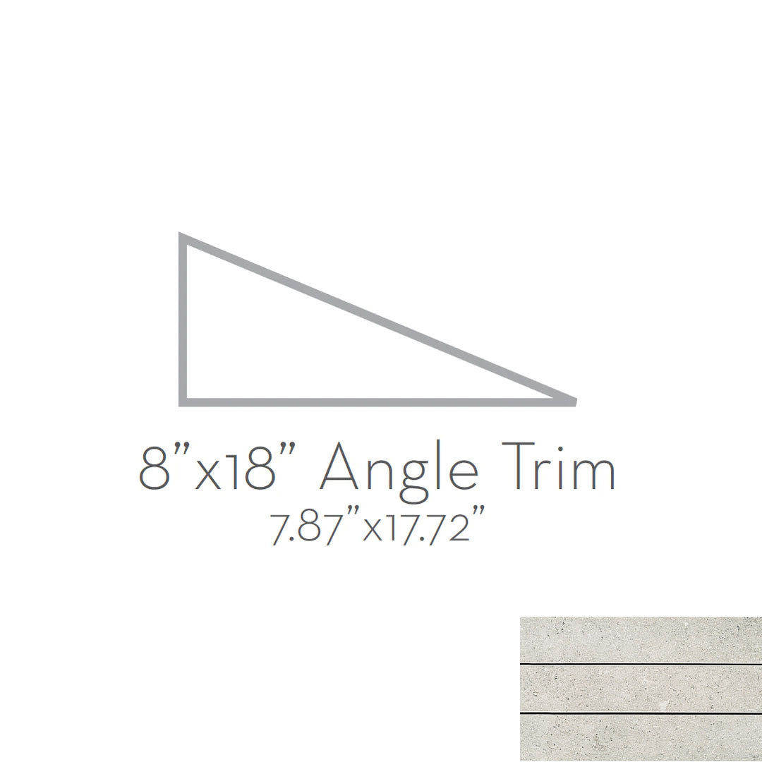 Radiant 8" x 18" Matte Porcelain Angle Trim by Emser