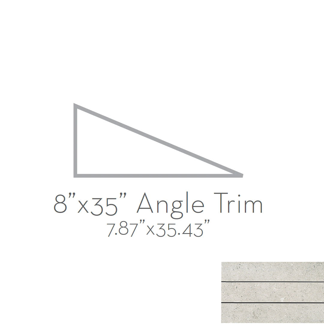 Radiant 8" x 35" Matte Porcelain Angle Trim by Emser