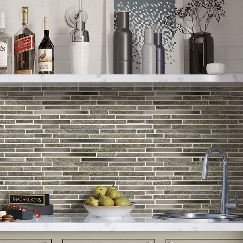 Cascades 11.8" x 11.8" Stone & Metal Mosaic by MiR Mosaic