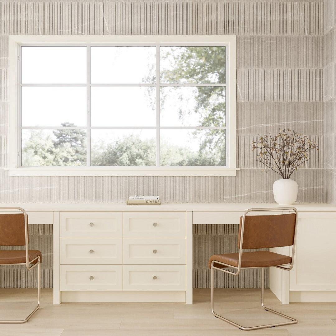 Nomade 24" x 48" Matte Porcelain Parallelo Deco Tile by Bedrosians