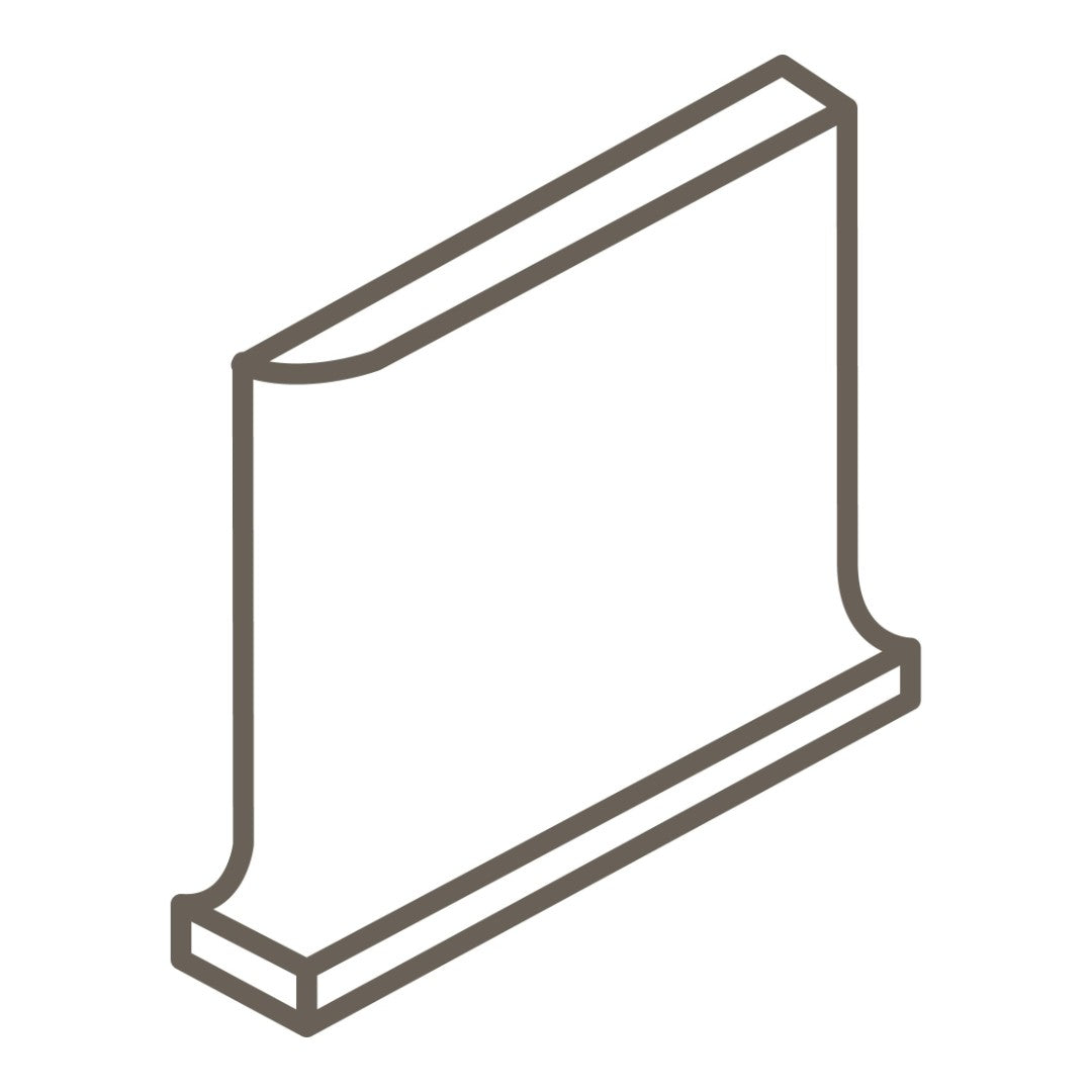 Colormatch SCR3401 4" x 4" Glazed Ceramic Right Cove Corner by Daltile