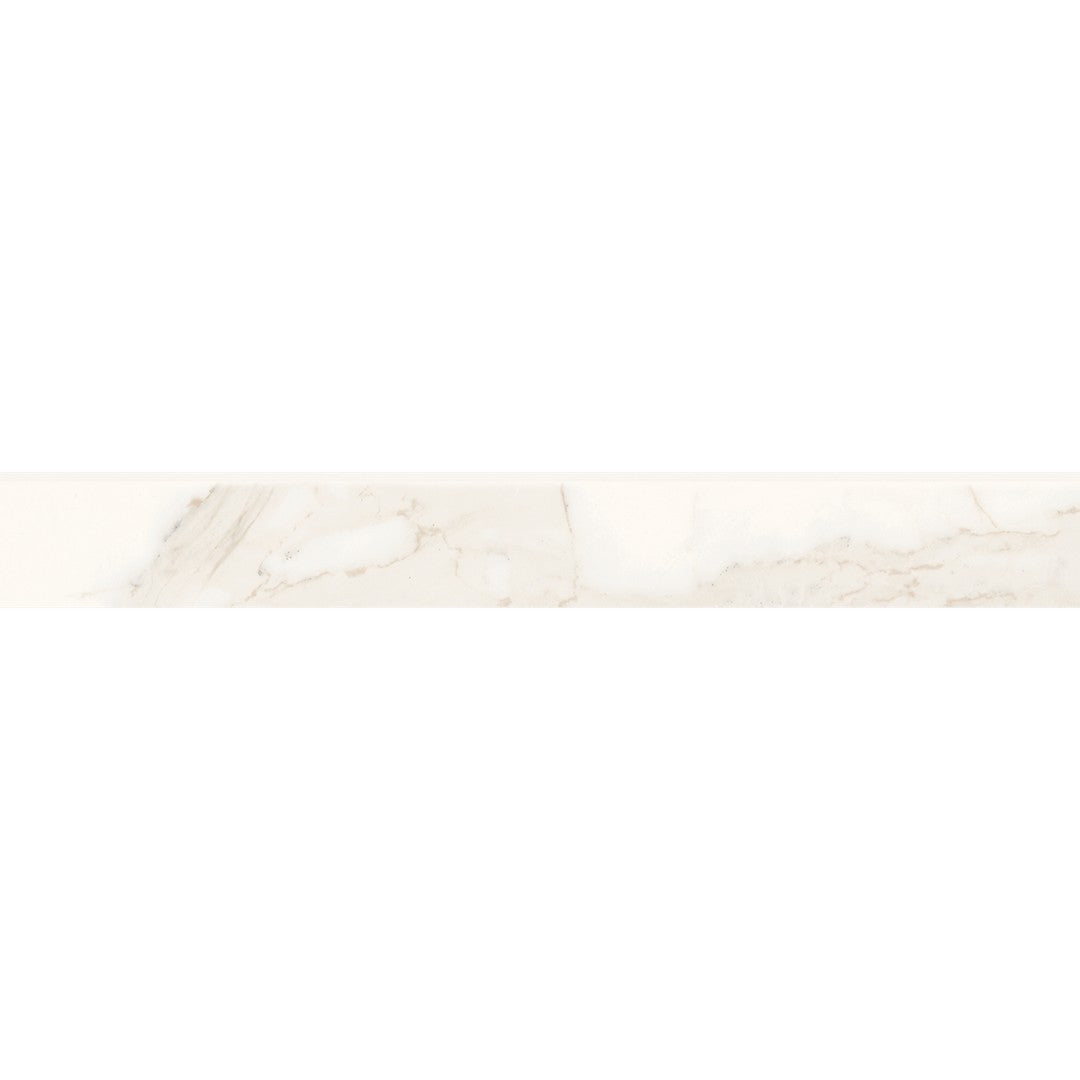 Magnifica 3" x 24" Calacatta Super White Honed Bullnose by Bedrosians