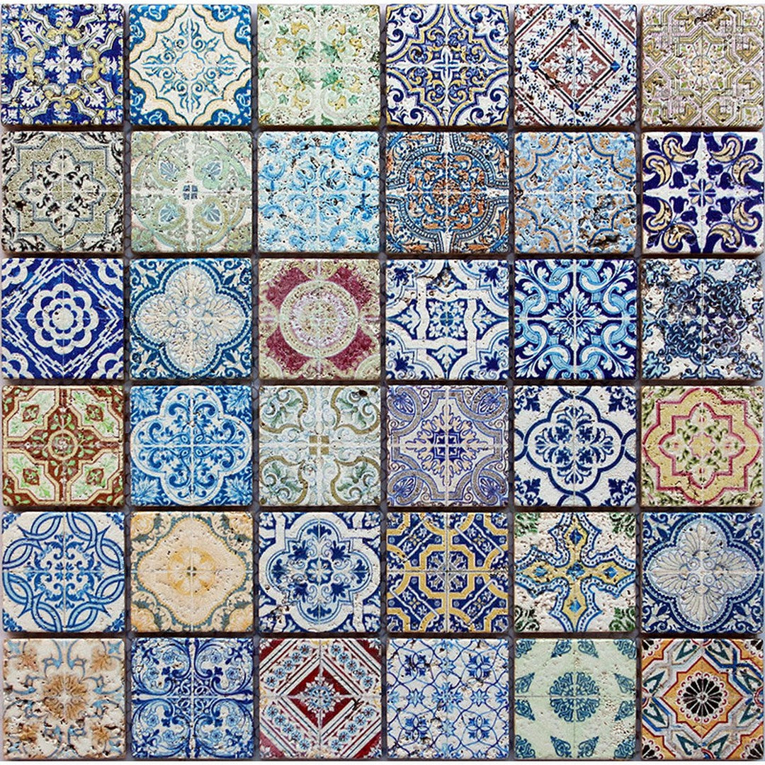 Artistic 11.8" x 11.8" Travertine 1.9" Square Mosaic by MiR Mosaic