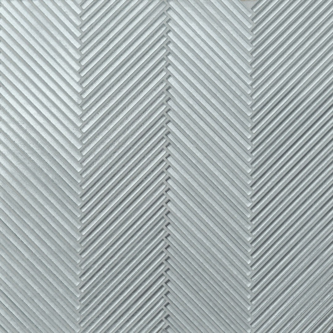 Kaikos 11.25" x 11.25" Skinny Chevron Glass Mosaic by Bedrosians