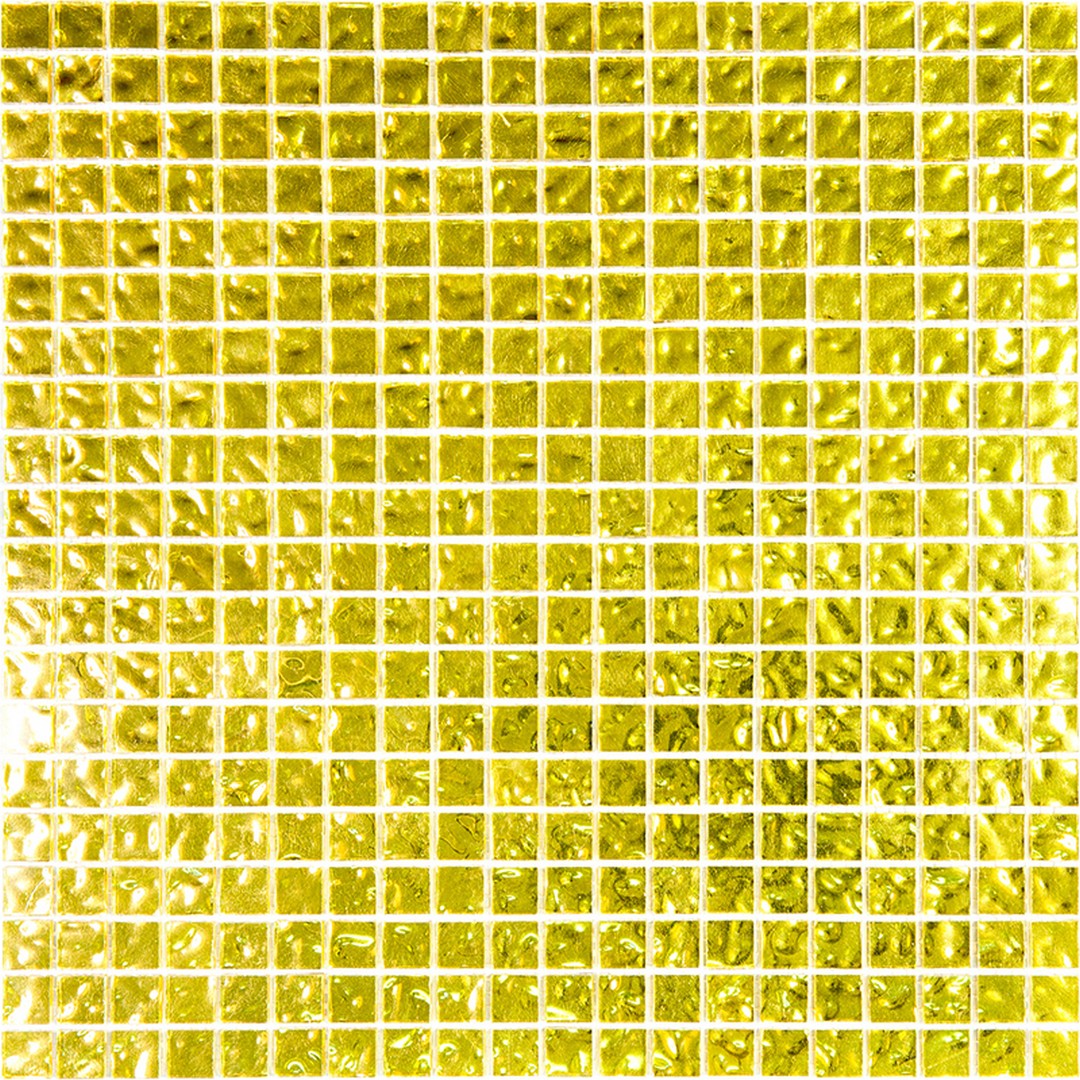 Alma Aurum Gold GMC 11.6" x 11.6" Deco Glass Mosaic by MiR Mosaic