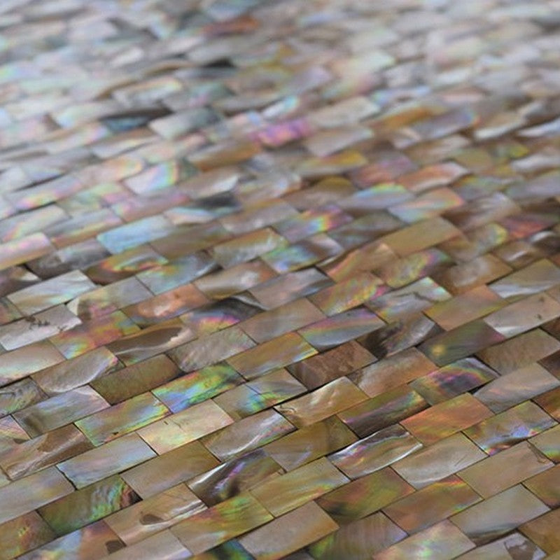 Jewels Of The Sea 11.4" x 12" Shell Polished Mosaic by MiR Mosaic