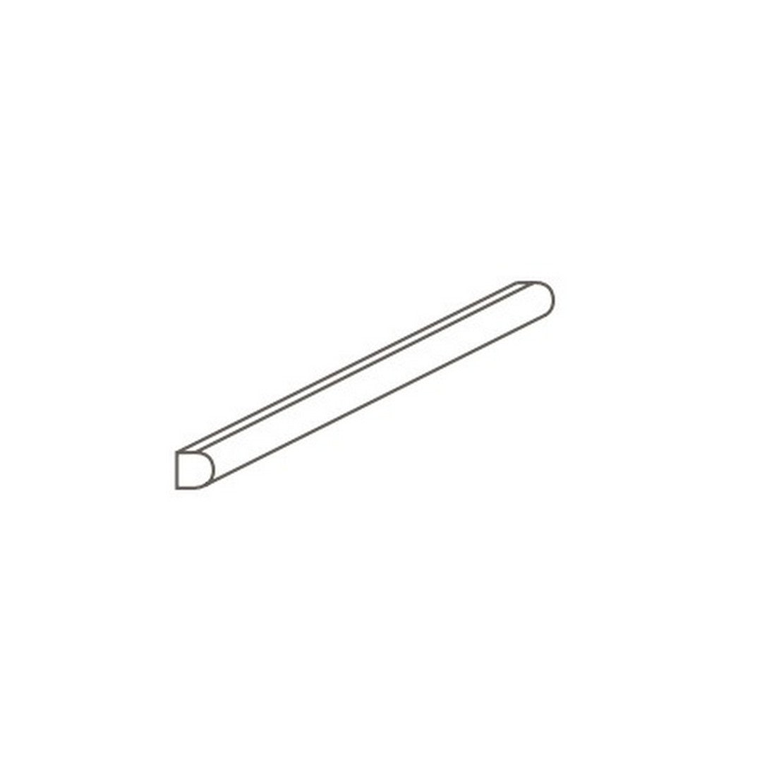 Colormatch 0.5" x 6" Matte Glazed Ceramic Liner Half Round Wall Bullnose End by Daltile