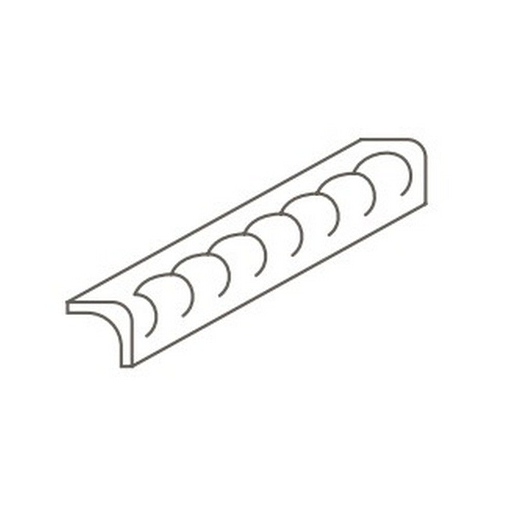 Colormatch 1" x 6" Glossy Glazed Ceramic Liner Rope Wall Bullnose End by Daltile
