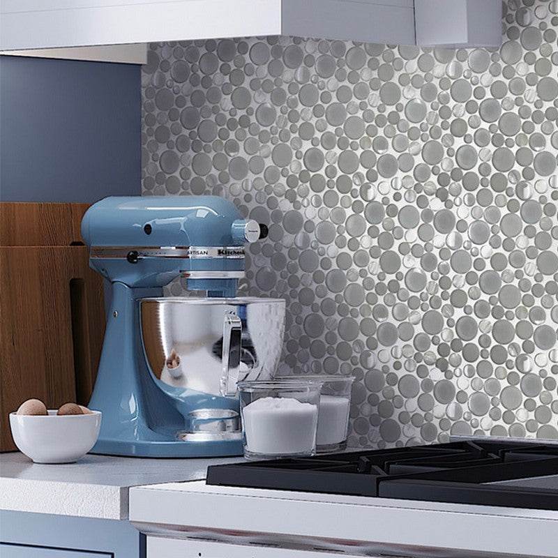 Alaska 11.6" x 11.6" Glass & Shell Mosaic by MiR Mosaic