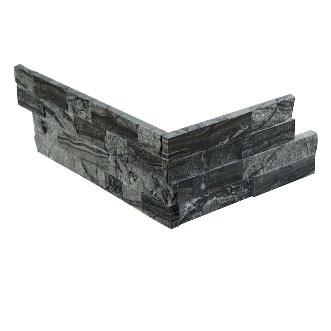 Marble Silver Sheen 6" x 26" Polished Ledger Corner by Bedrosians