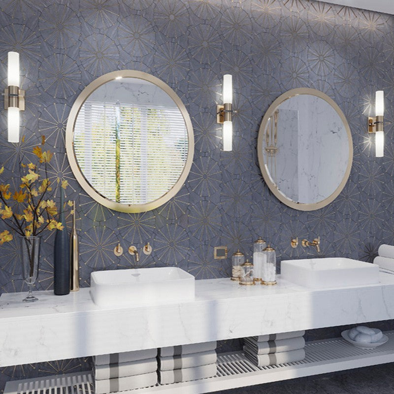 Rockefeller 12.9" x 11.8" Decorative Stone & Metal Mosaic Polished by MiR Mosaic