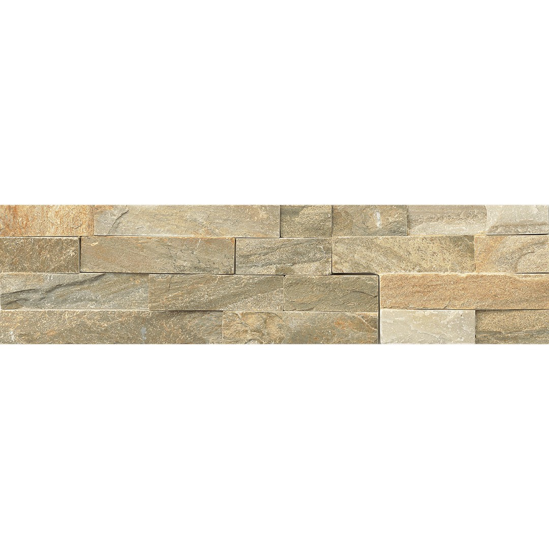 Slate Amber Gold 6" x 24" Natural Cleft Ledger Corner by Bedrosians