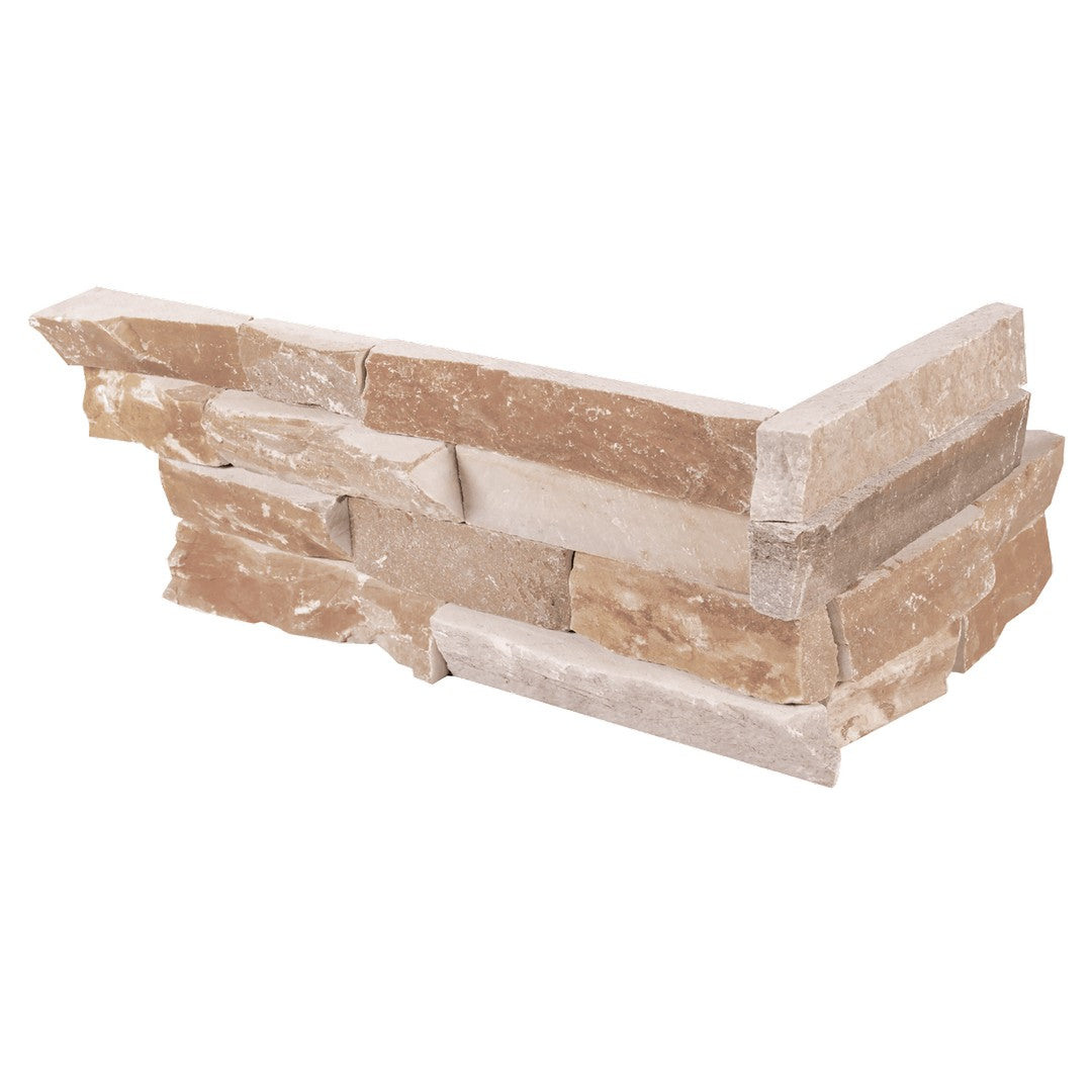 Slate Amber Gold 6" x 24" Split Face Ledger Corner by Bedrosians