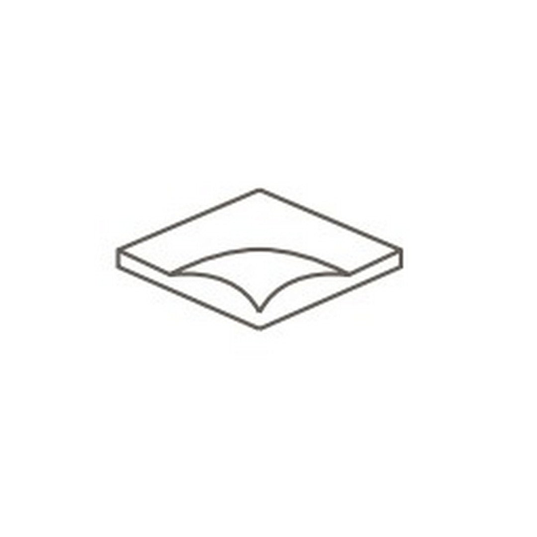 Colormatch 2" x 2" Matte Glazed Ceramic Sink Rail Inside Corner Wall Trim by Daltile