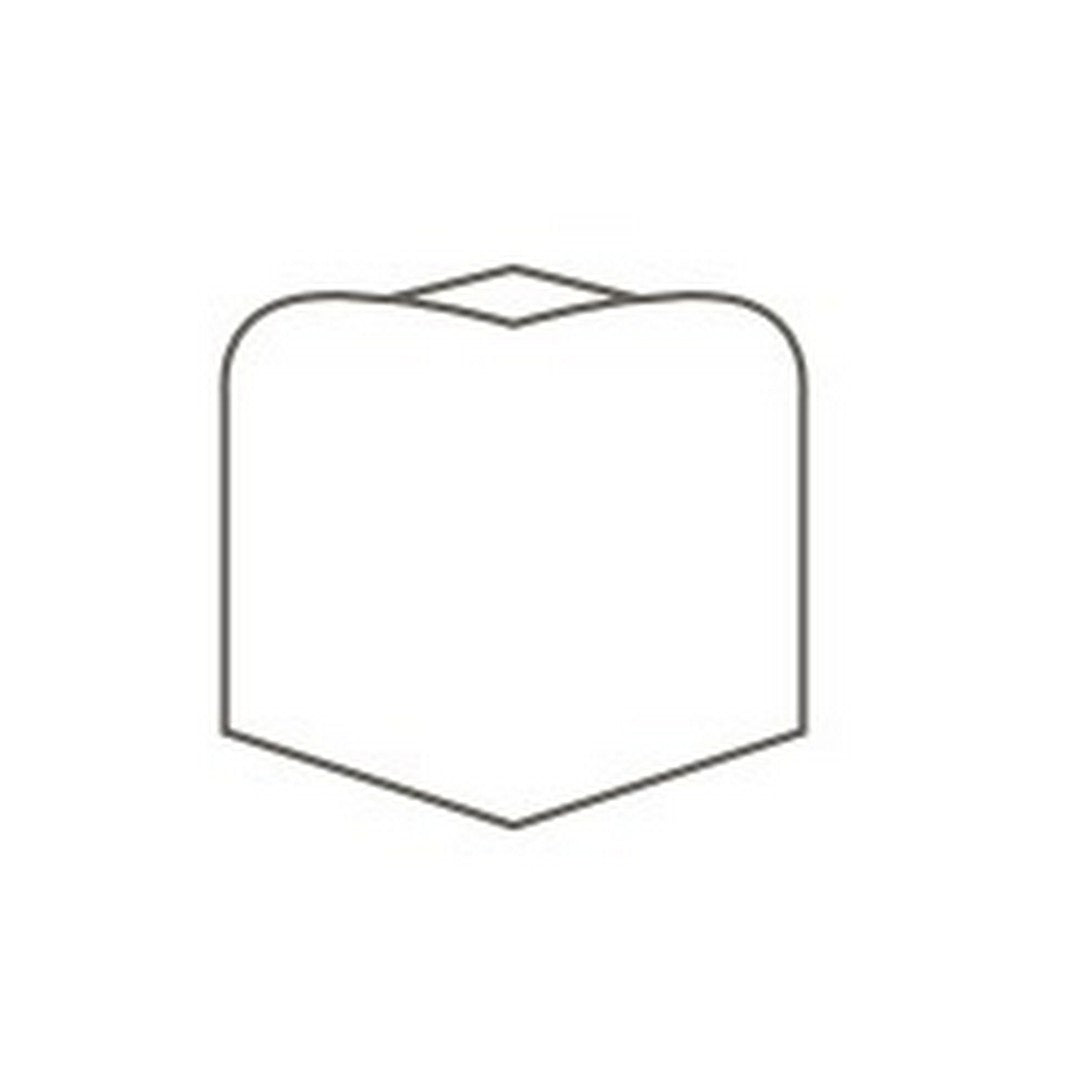 Colormatch 2" x 2" Glossy Glazed Ceramic Sink Rail Outside Corner Wall Trim by Daltile