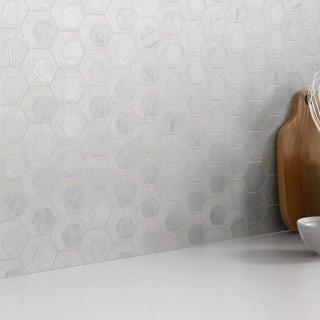 Catalyst 13" x 14" Satin Stone Composite Mosaic by Emser