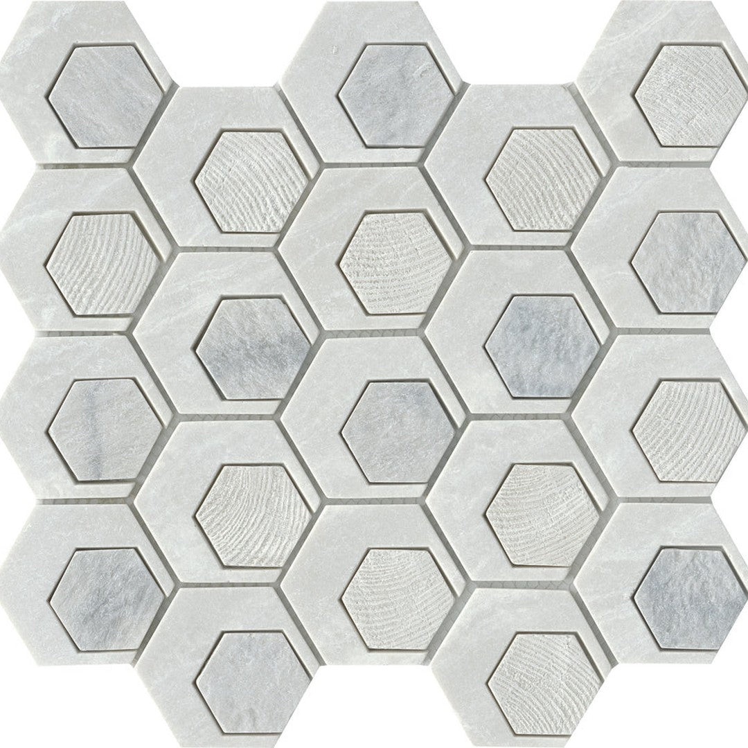 Catalyst 13" x 14" Satin Stone Composite Mosaic by Emser