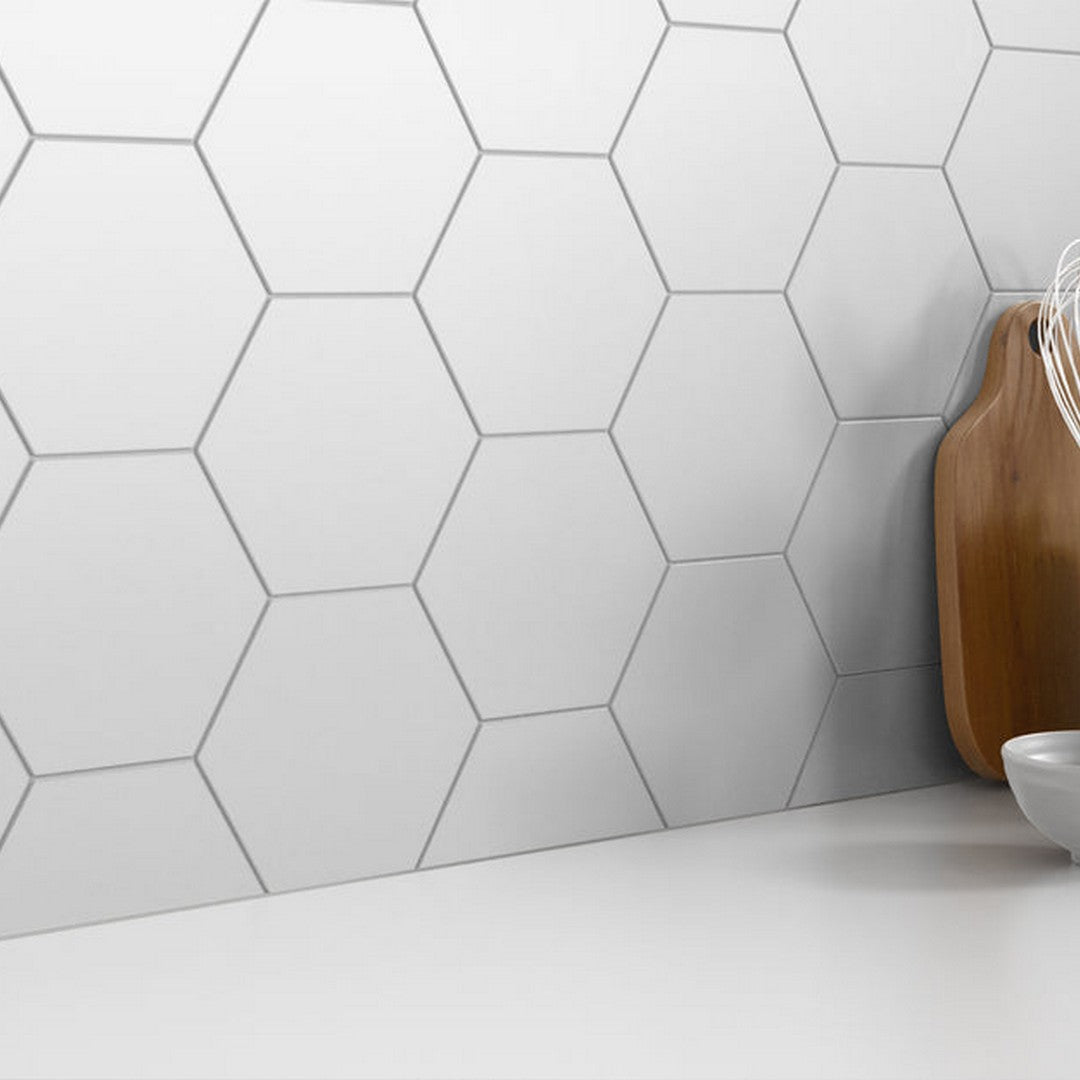 Code 6" x 7" Porcelain Matte Hexagon Tile by Emser
