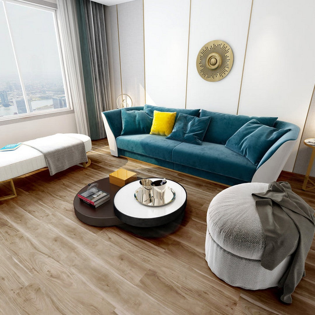 Emcore 7" x 48" Embossed Luxury Vinyl Plank 12 Mil Glue Down by Emser